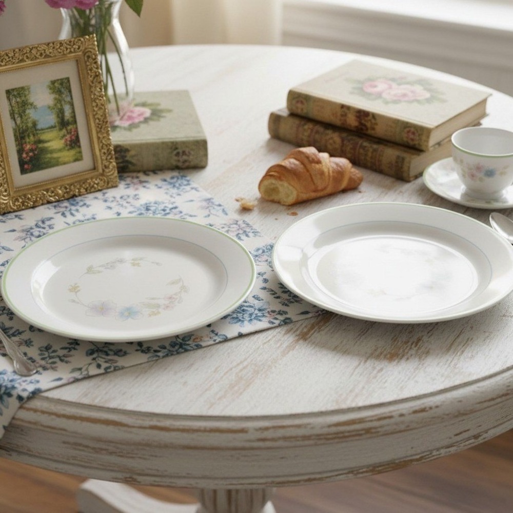 Corelle Pastel Bouquet 7 1/4" Bread Dessert Plates Set of 2